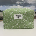 Small Cosmetic Bag - Green Daisy