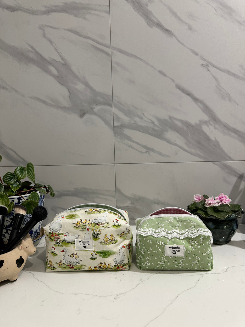 Cottage Geese Handmade Makeup Bag