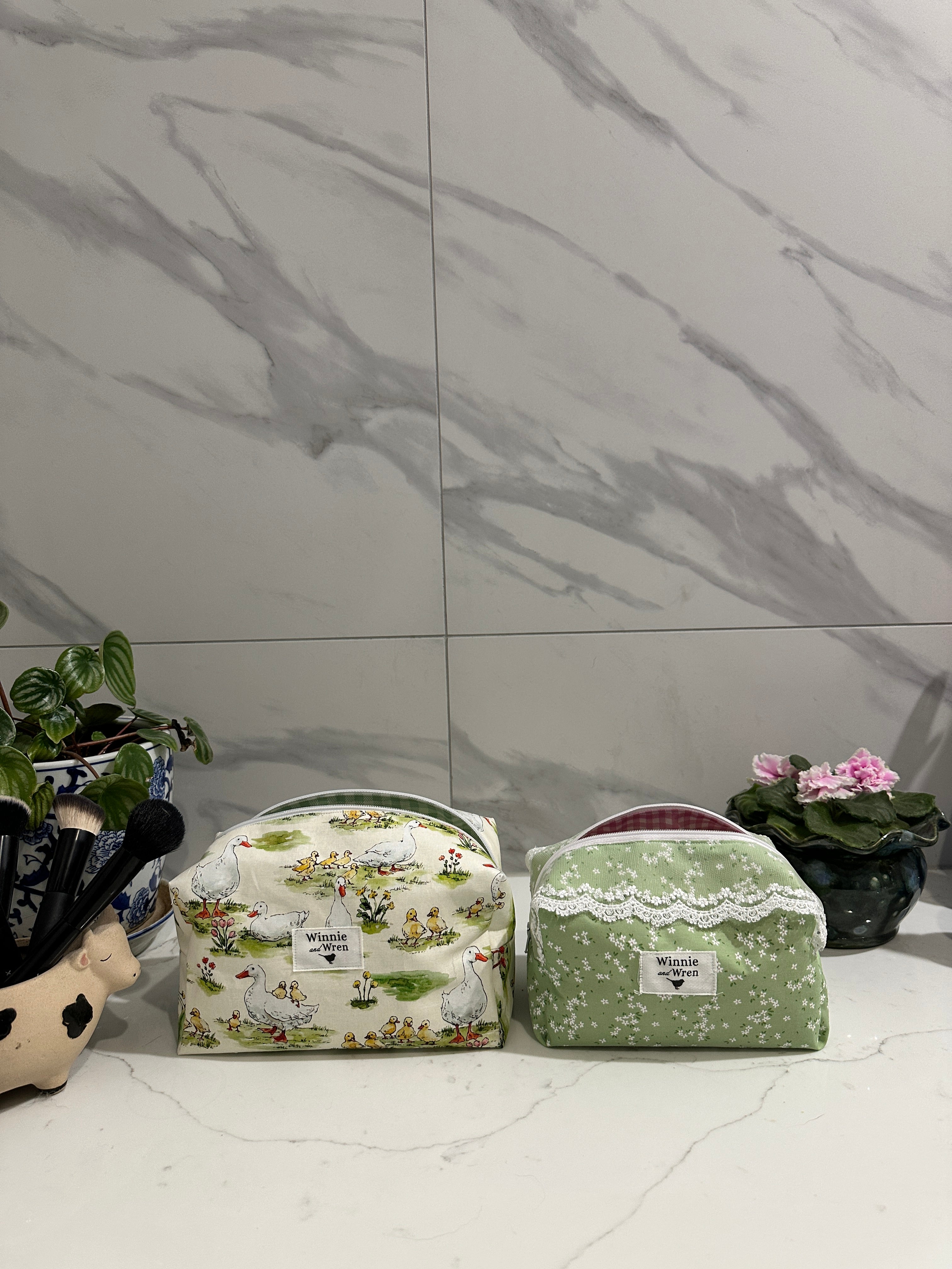 Cottage Geese Handmade Makeup Bag