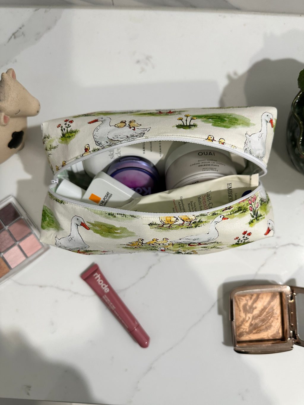 Cottage Geese Handmade Makeup Bag