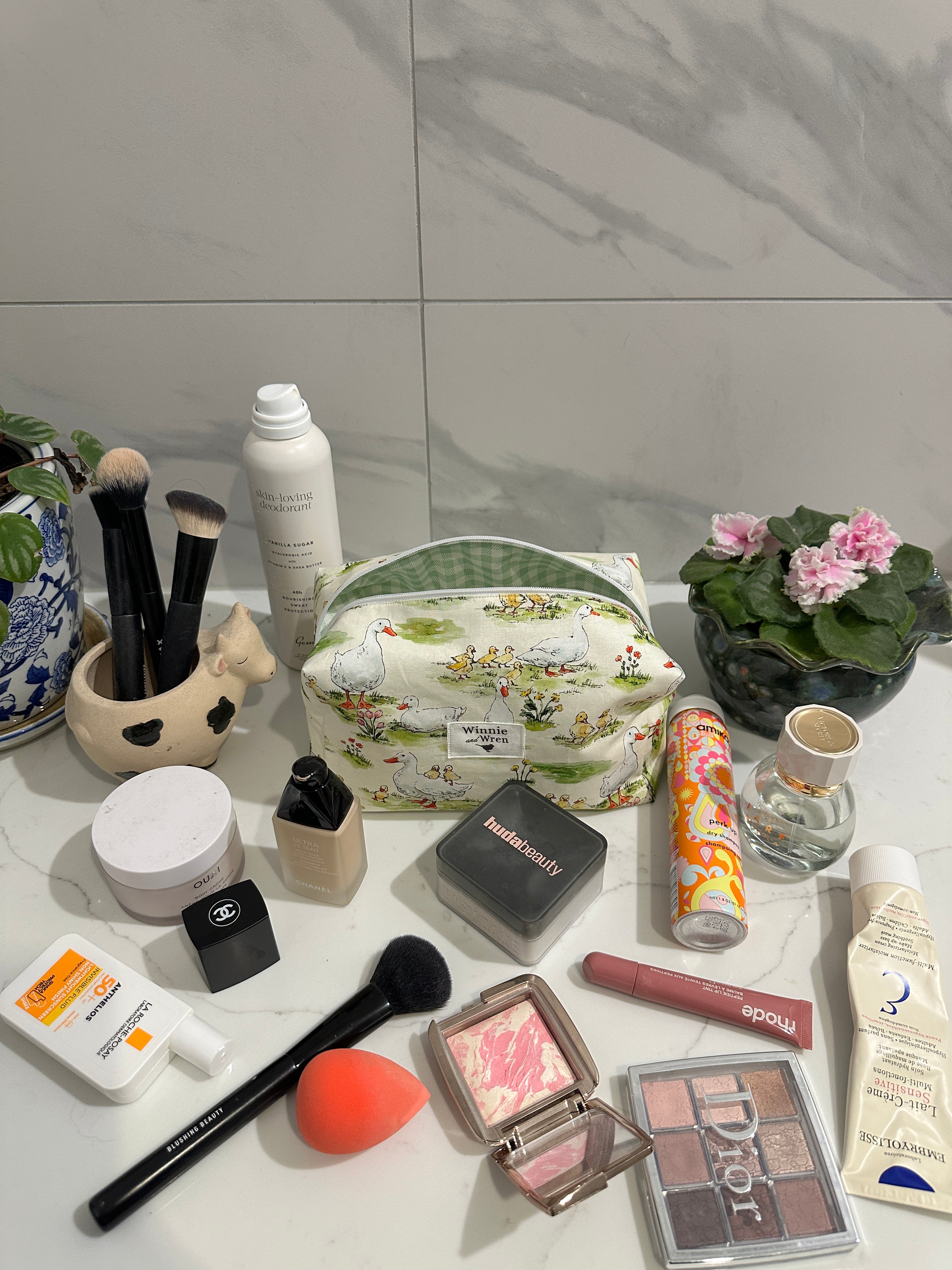 Cottage Geese Handmade Makeup Bag
