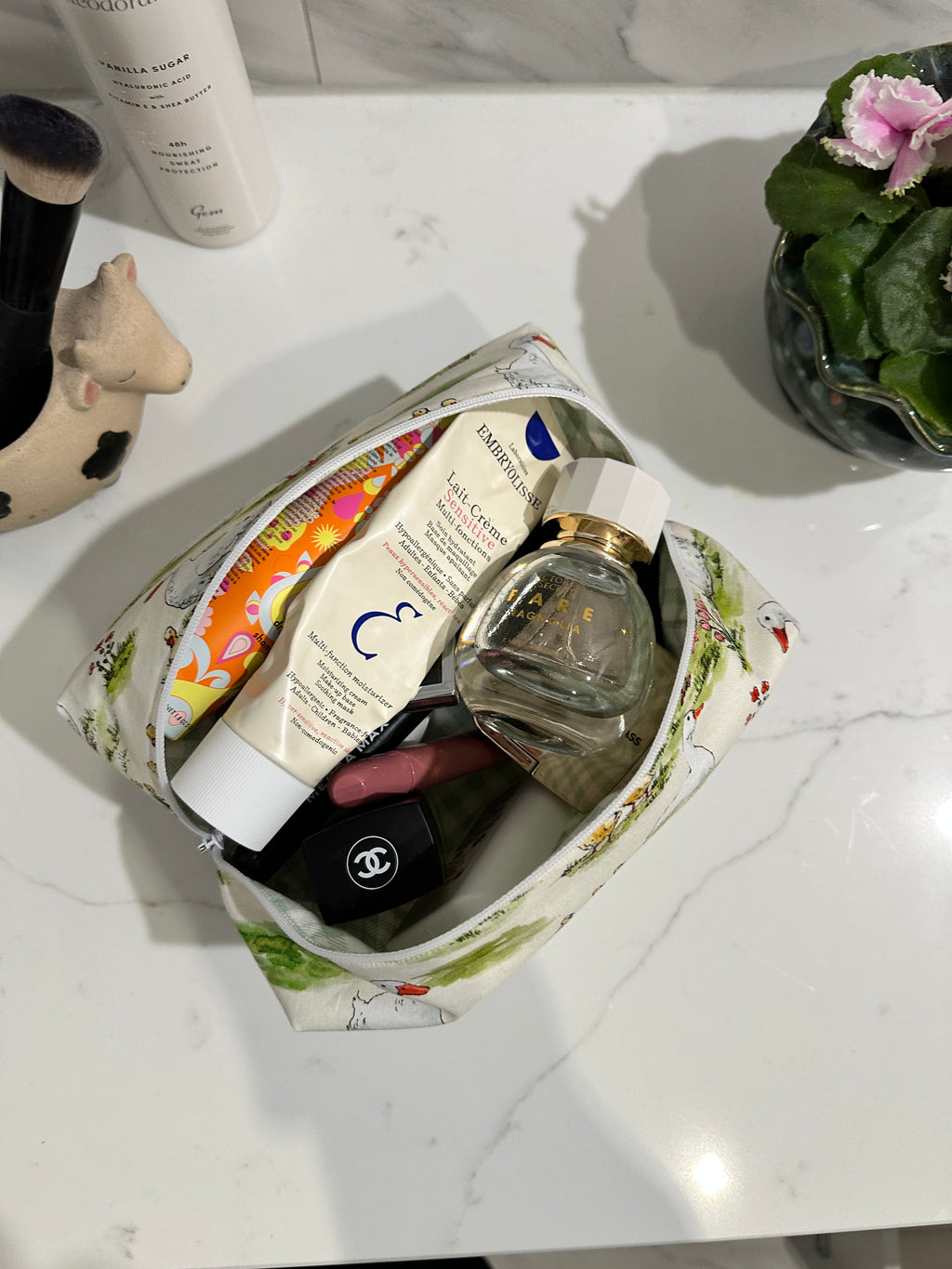 Cottage Geese Handmade Makeup Bag