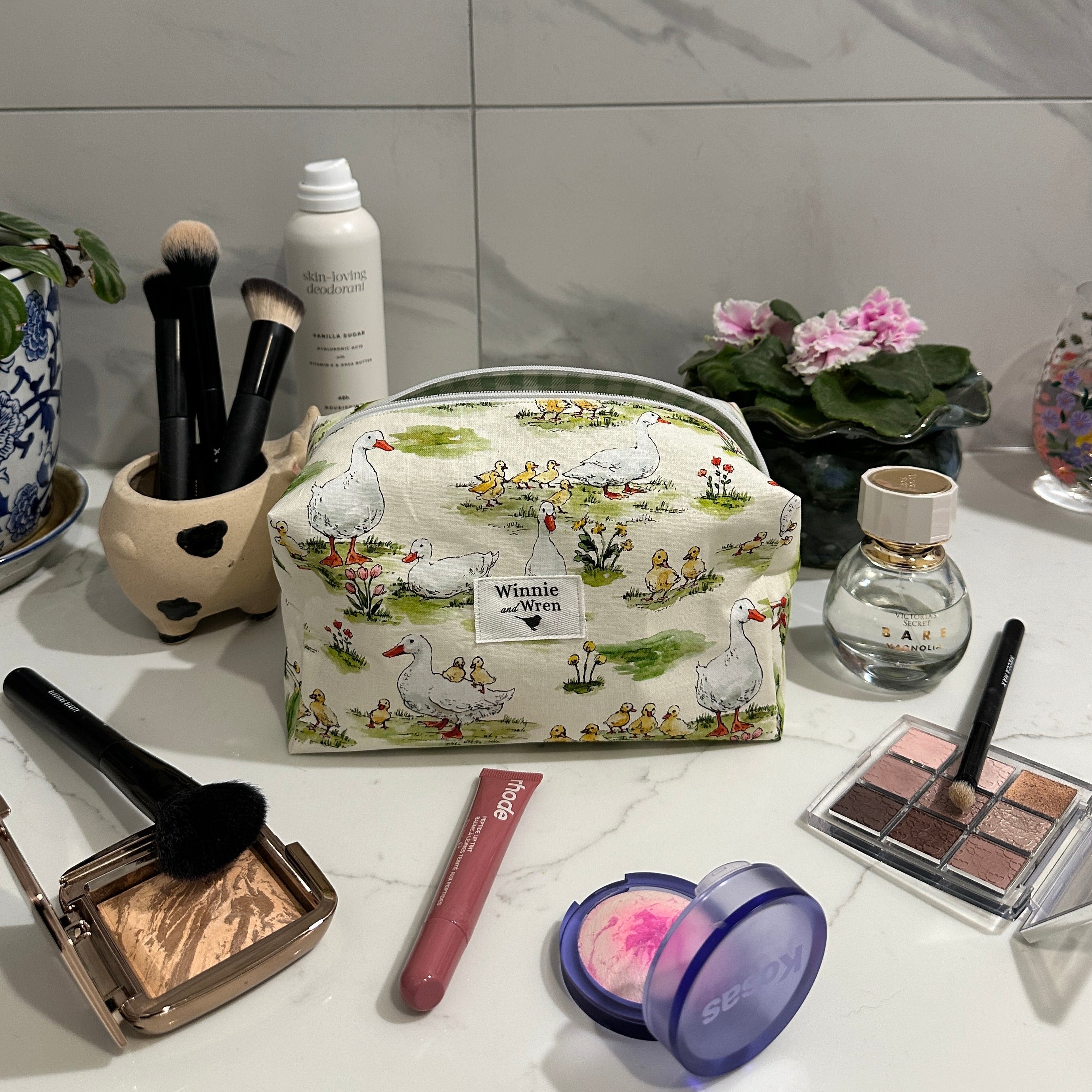 Cottage Geese Handmade Makeup Bag