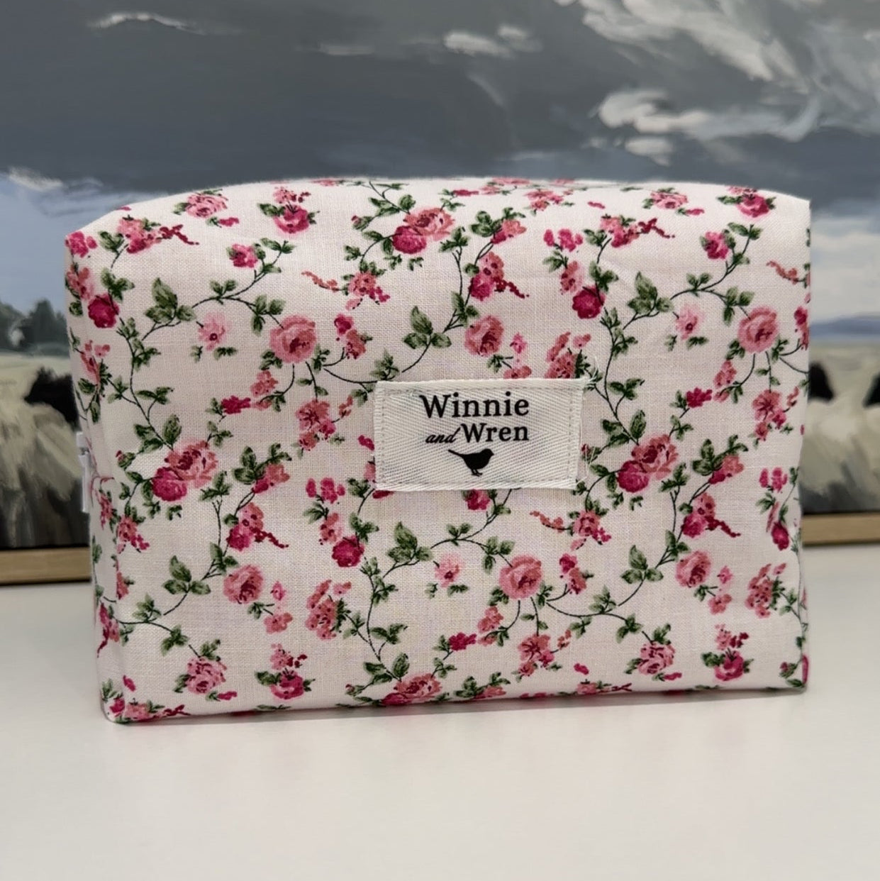 Small Cosmetic Bag - Pink Roses
