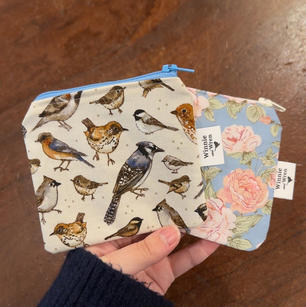 Mini Bag/Coin Purse - Country Birds